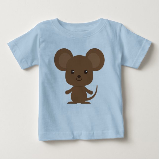 Bébé Grand T-Shirt Brown pour souris (Devant)