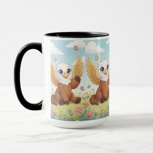 Bébé Griffin sous un ciel ensoleillé – Tasse Éléga (Gauche)