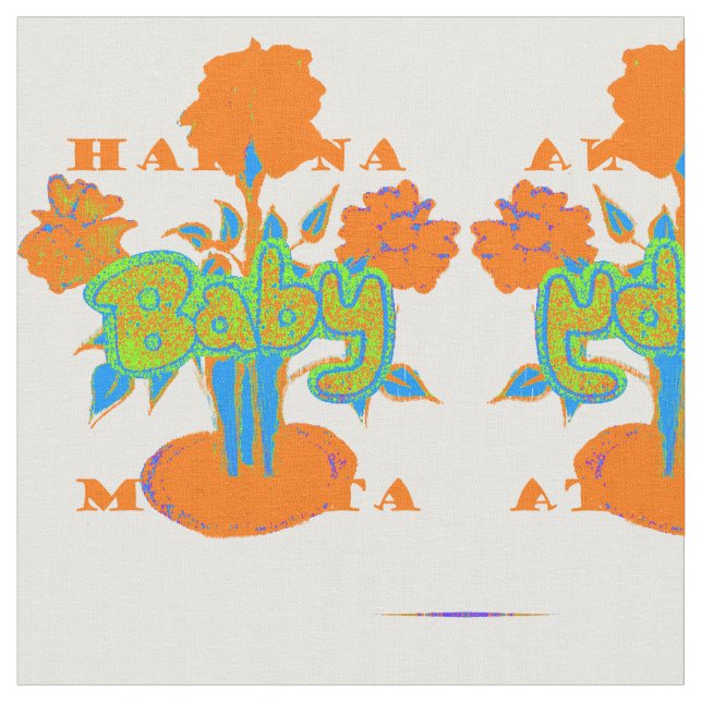 Bébé Hakuna Matata Tissu de coton peint sur mesure (Fermer)