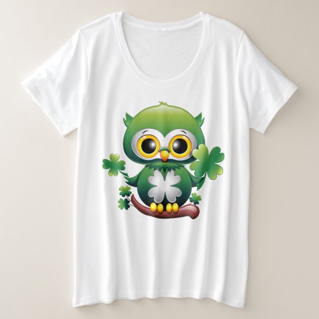 Bébé Hibou Mignon St Patrick Dessin Animé (Design devant)