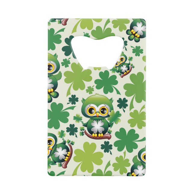 Bébé Hibou Mignon St Patrick Dessin Animé (Devant)