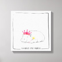 Bébé Hippopotame Pygmée Princesse - Art Mural