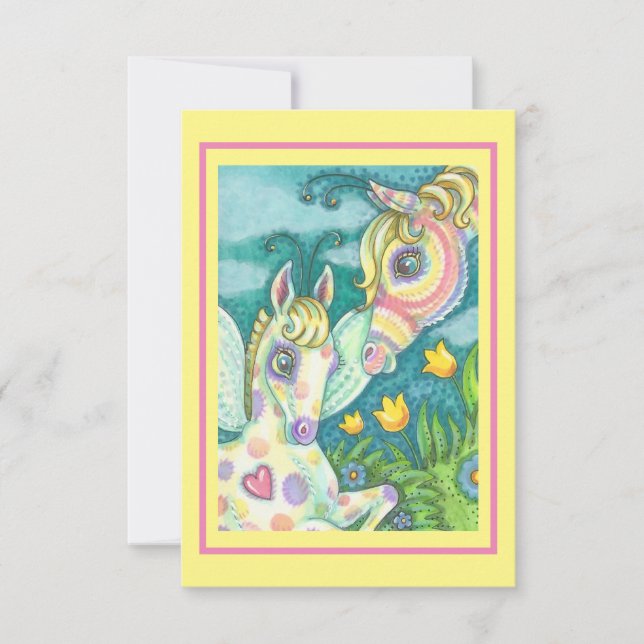 BÉBÉ HORSE FAIRY, CARTES FAIRE-PART DE NAISSANCE D (Devant)