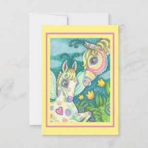 BÉBÉ HORSE FAIRY, CARTES FAIRE-PART DE NAISSANCE D