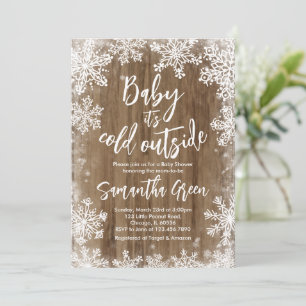 Bébé il fait froid à l'extérieur Invitation Baby S