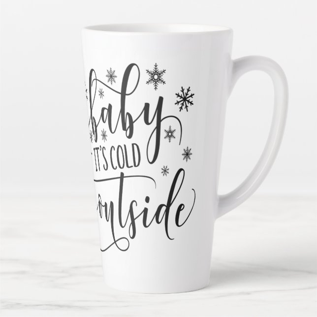 Bébé il fait froid à l'extérieur Mug de Noël d'hiv (Droite)