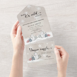 Bébé il fait froid dehors All In One Invitation