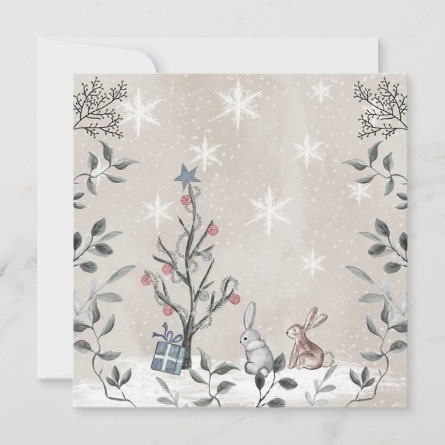 Bébé il fait froid dehors baby shower carte blanch (Devant)