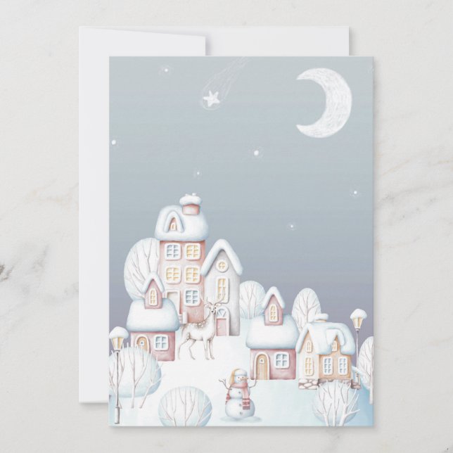 Bébé il fait froid dehors baby shower carte blanch (Devant)