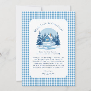 Bébé Il fait froid dehors Baby shower Merci