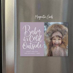 Bébé Il fait froid dehors Carte photo de vacances