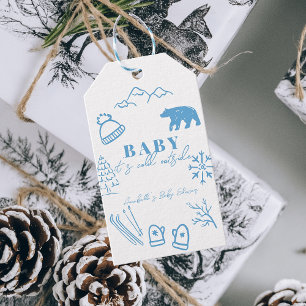 Bébé il fait froid dehors Étiquette cadeau pour ba
