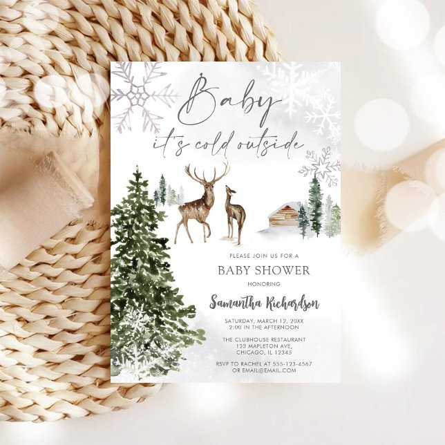 Bébé il fait froid dehors Invitation Baby Shower (Créateur téléchargé)