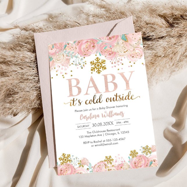 Bébé il fait froid dehors Invitation Baby Shower (Créateur téléchargé)