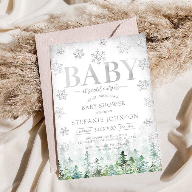 Bébé il fait froid dehors Invitation Baby Shower (Créateur téléchargé)