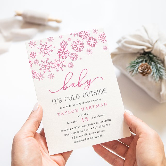 Bébé Il fait froid dehors | Invitation Baby shower (Créateur téléchargé)