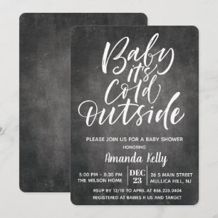 Bébé il fait froid dehors Invitation pour une baby