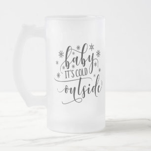 Bébé il fait froid dehors Mug en verre