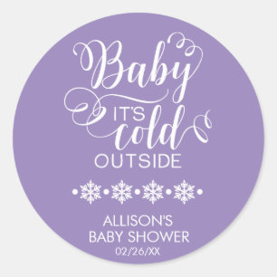 Bébé Il fait froid dehors Sticker Baby shower viol