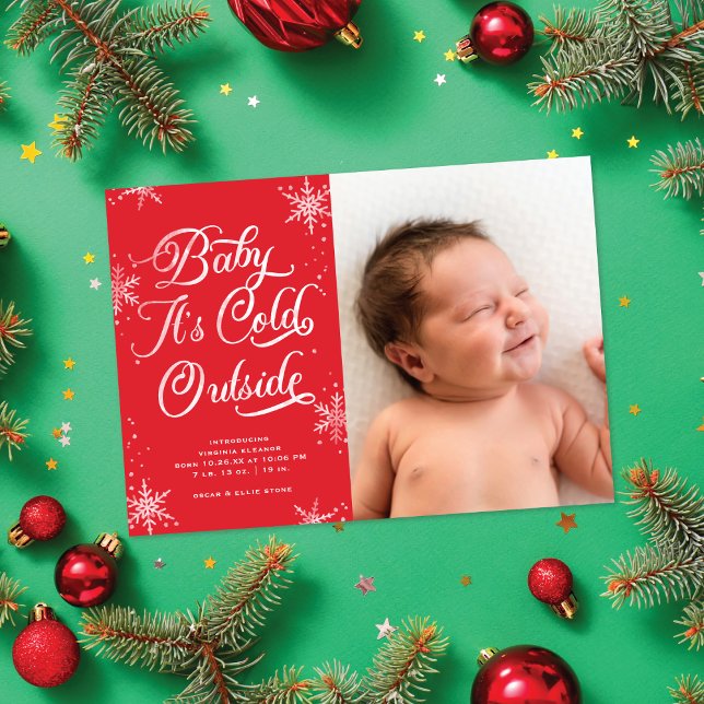 Bébé Il fait froid dehors vacances Carte photo de  (Créateur téléchargé)