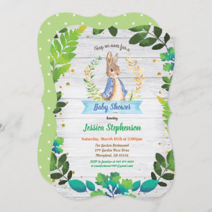 Bébé invitation à la douche. Pâques du printemps