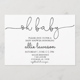 Bébé  Invitation Baby shower