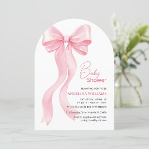 Bébé invitation douche avec adorable arc.