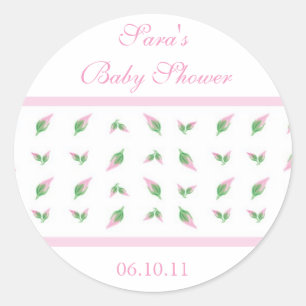 Bébé Invitation ou Sticker de Faveur - Rosebud