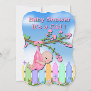 Bébé - Invitations de douches pour bébé Jardin