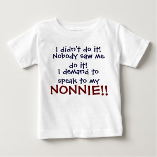 Bébé Je demande à parler à mon NONNIE ! T-shirt pour no
