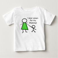 Je porte du vert pour le t-shirt de ma maman