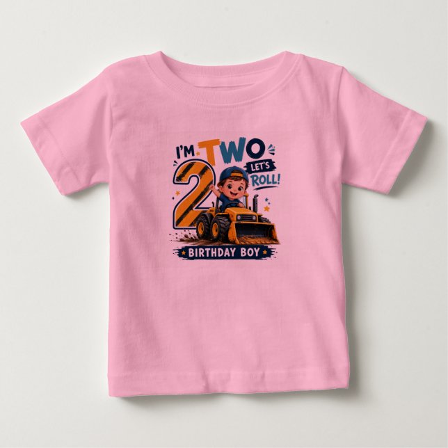 Bébé Je suis deux, c'est parti pour le gâteau T-Shirt p (Devant)