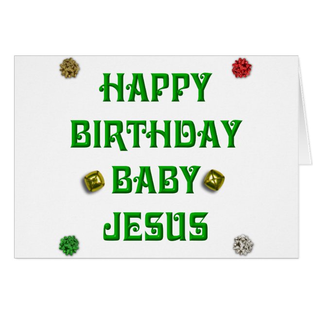 Bébé Jésus #1 de joyeux anniversaire (Devant horizontal)