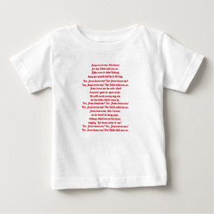 Bébé Jésus m'aime T-shirt pour bébés