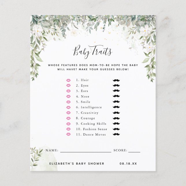 Bébé | Jeu Baby shower (Devant)