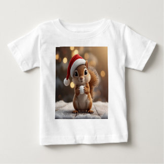 Bébé Joli T-Shirt de Noël pour Filles avec Écureuil Mig