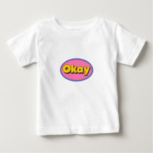 Bébé Joli T-Shirt pour Tout-Petits avec Graphisme “Okay