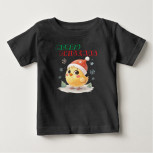 Bébé Joyeux Chickmas, joli t-shirt de Noël pour enfants