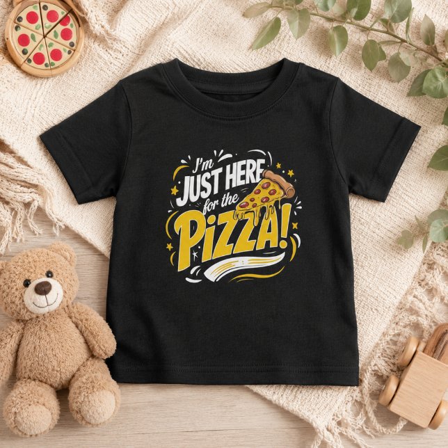 Bébé Juste ici pour le T-Shirt Pizza | Amour de Pizza D (Just Here for the Pizza Shirt | Funny Pizza Love
)