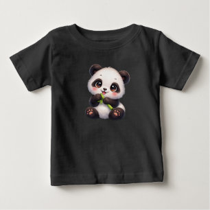 Bébé Kawaii Panda avec Bambou   T-shirt graphique pour 
