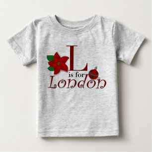 Bébé L est pour Londres, le premier T-shirt de Noël pou