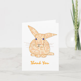Bébé lapin Appliqué Jaune Merci