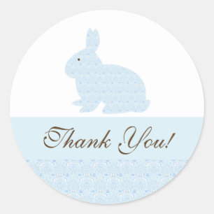 Bébé lapin lapin Baby shower Sticker Merci