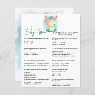 Bébé lapin Trivia   Jeu Baby shower