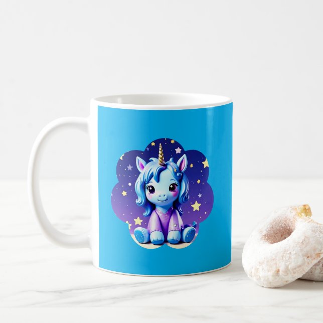 Bébé licorne dans la Mug de PJ (Avec donut)