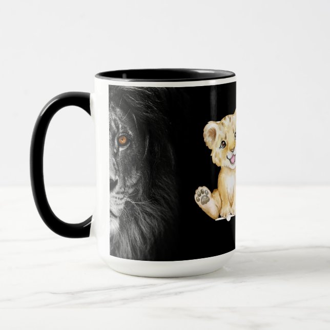 Bébé Lion Mug - De l'animal au roi (Gauche)
