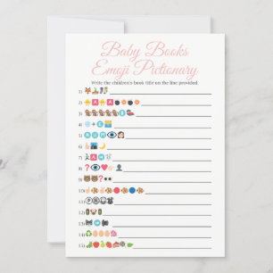 Bébé Livres Emoji Pictionary Jeu rose
