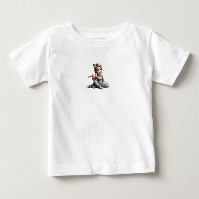 Bébé Lord Krishna design T-shirt pour bébés et enfants (Devant)