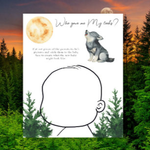 Bébé loup baby shower - Qui m'a donné mon apparenc