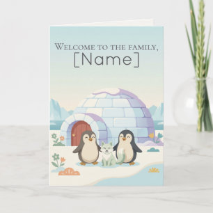 Bébé Manchot Mignon   Carte de Nouveau Compagnon P